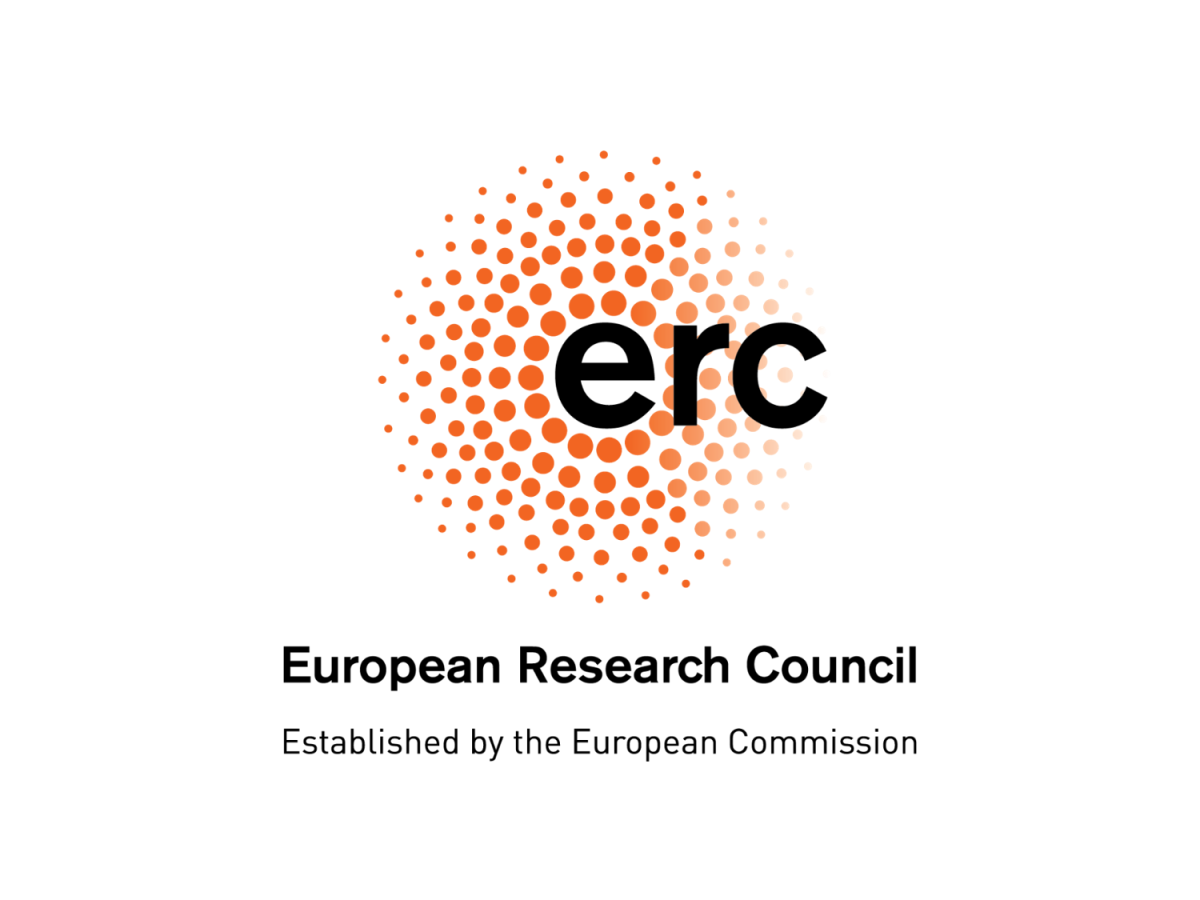 Uradni logotip Evropskega raziskovalnega sveta z napisom European Research Council